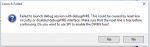 Failed to launch debugWIRE
